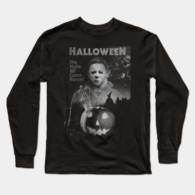 Michael Myers Long Sleeve T-Shirt by My Pizza